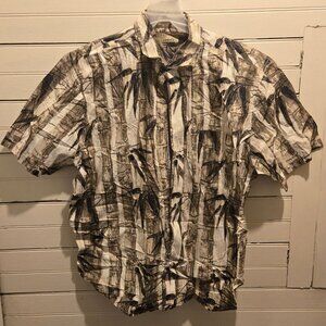 Natural Issue Shirt Mens L Short Sleeve Button Up Tropical Print Cotton Casual